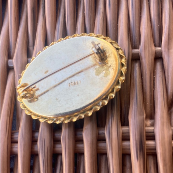 Italian Micro Mosaic Pin Vintage Daisy Floral Mosaic Brooch EVUC - Picture 3 of 10